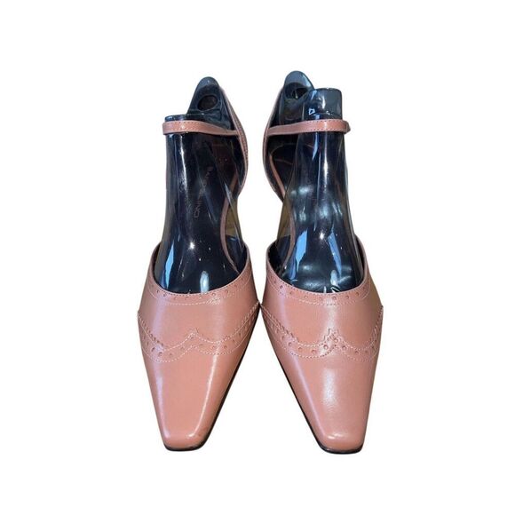 Bandolino Dark Natural Square Toe Heels With/Ankle Strap Women’s Sz 10 NWOB - Picture 3 of 11